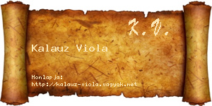Kalauz Viola névjegykártya